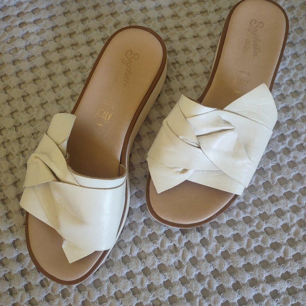 Leather Italian Made Slip on Sandal 7.5